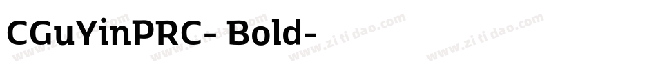 CGuYinPRC- Bold字体转换